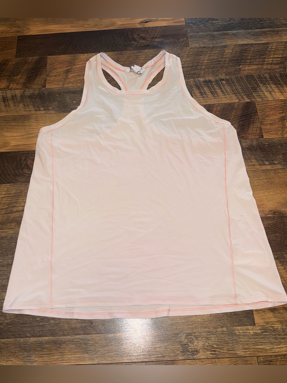 Athleta Light Pink Racerback Tank with Contrast Stitching